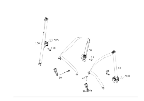 Rear Seat Safety Belt for 2024 Mercedes-Benz G550 #0