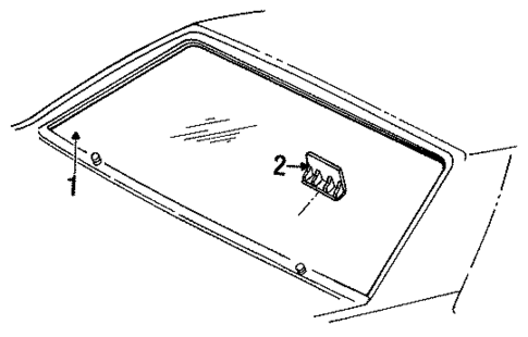 Glass & Hardware - Back for 1992 Chrysler Imperial #0