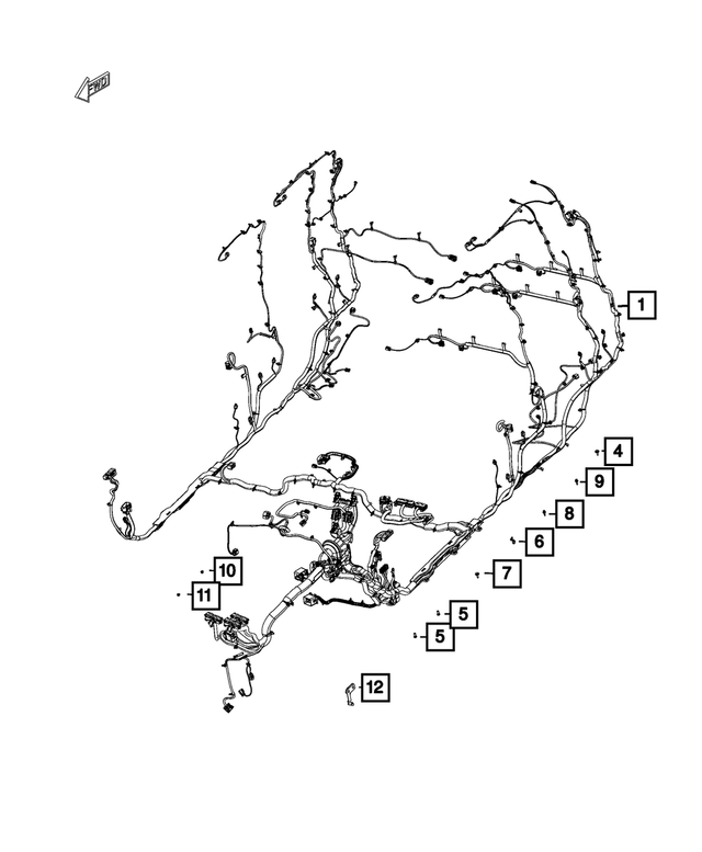 56021909AA - Electrical: Body Wiring Grommet for Mopar Image