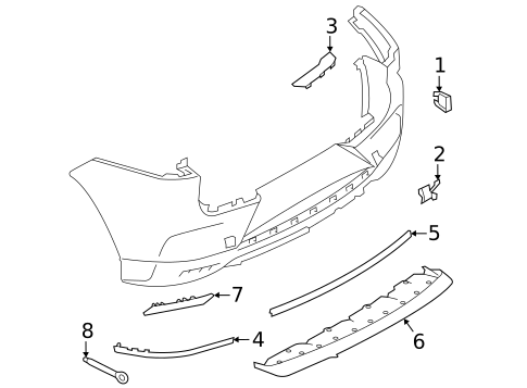Exterior Trim - Rear Bumper for 2019 Jaguar I-Pace #0