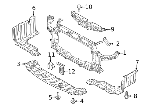 Radiator Support for 2014 Kia Forte Koup #0