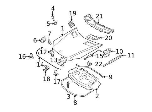 Hood & Components for 2008 Mercedes-Benz GL550 #0