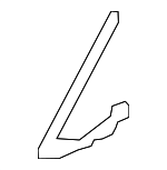 51335A096B5 - Body: Belt Molding Outer Seal for BMW Image
