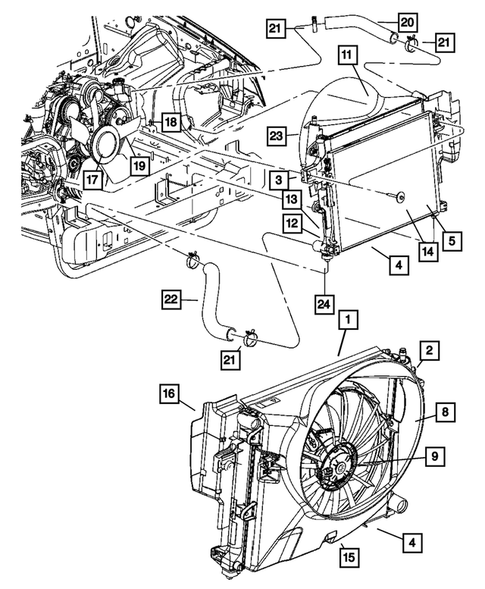 Radiator and Related Parts for 2007 Jeep Grand Cherokee #0