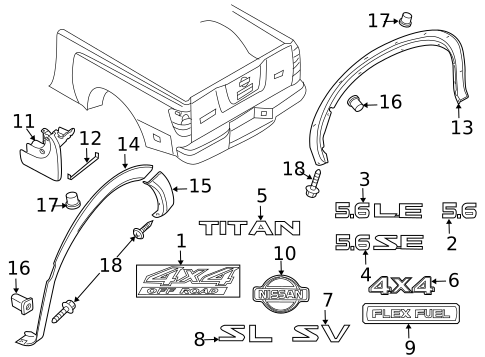 Exterior Trim - Pick UP Box for 2015 Nissan TITAN #0