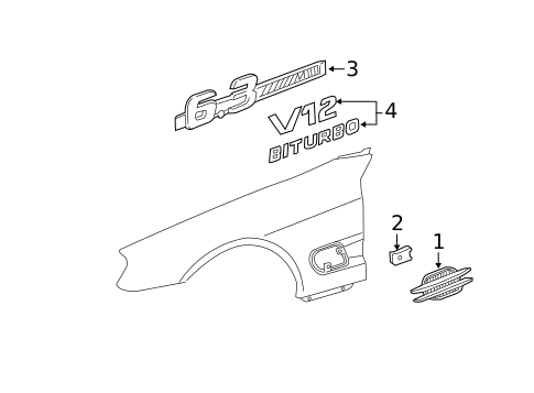 Exterior Trim - Fender for 2011 Mercedes-Benz SL65 AMG #0