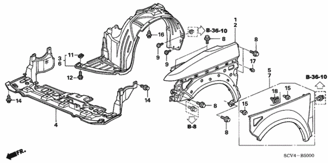 Front Fender for 2004 Honda Element #0