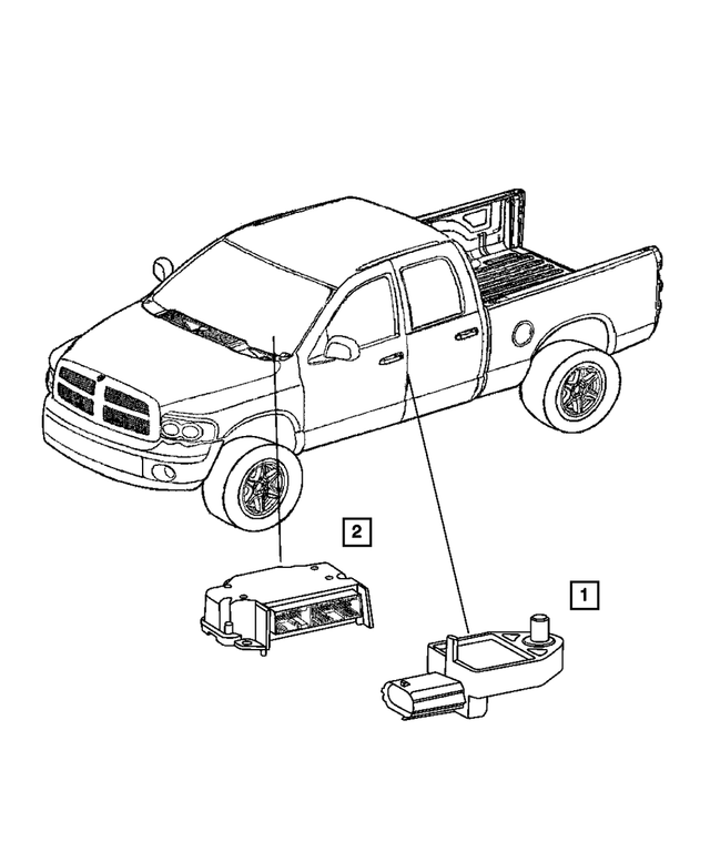 56043167AB - Electrical: Side Airbag Impact Sensor for Mopar Image