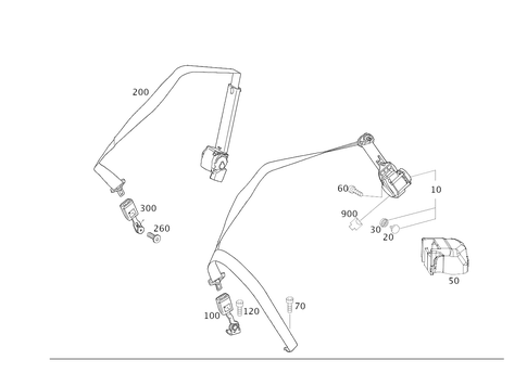 Rear Seat Seat Belt for 2018 Mercedes-Benz GLE43 AMG #0