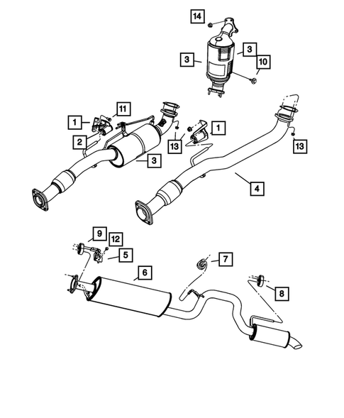 Exhaust System for 2009 Jeep Liberty #2
