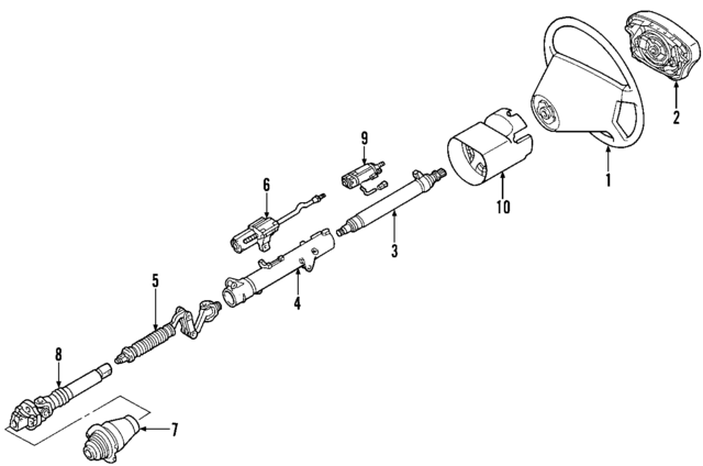 2204600916 - Steering: Jacket for Mercedes-Benz Image