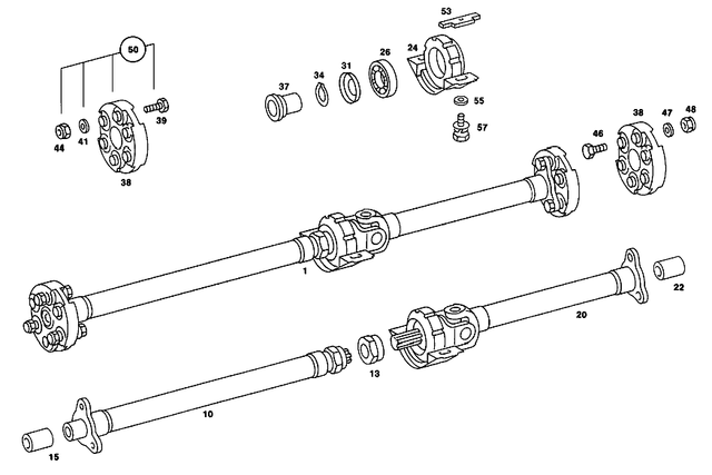 1164103004 - : Propeller Shaft for Mercedes-Benz Image