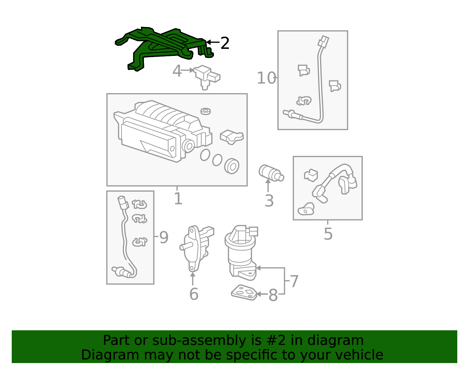 17358-SZA-A00 - Vapor Canister Mount Bracket 2009-2015 Honda Pilot ...
