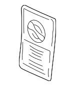 77873SP0A80 - Body: Air Bag Label for Honda: Accord, Accord Crosstour, Civic, Civic del Sol, CR-V, Element, Fit, Insight, Odyssey, Pilot, Prelude, S2000 Image