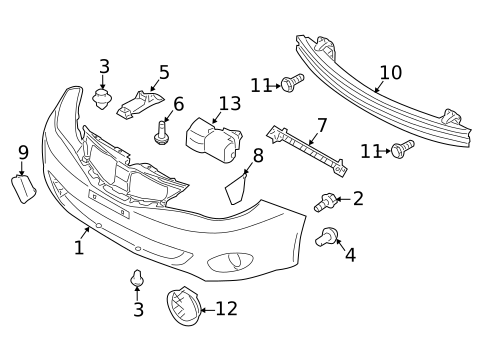 Bumper & Components - Front for 2008 Subaru Impreza #0