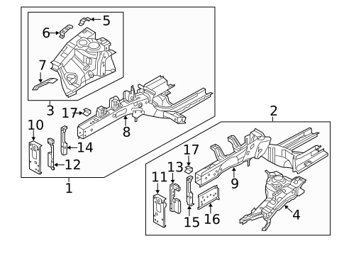 Structural Components & Rails for 2018 Kia Forte #0