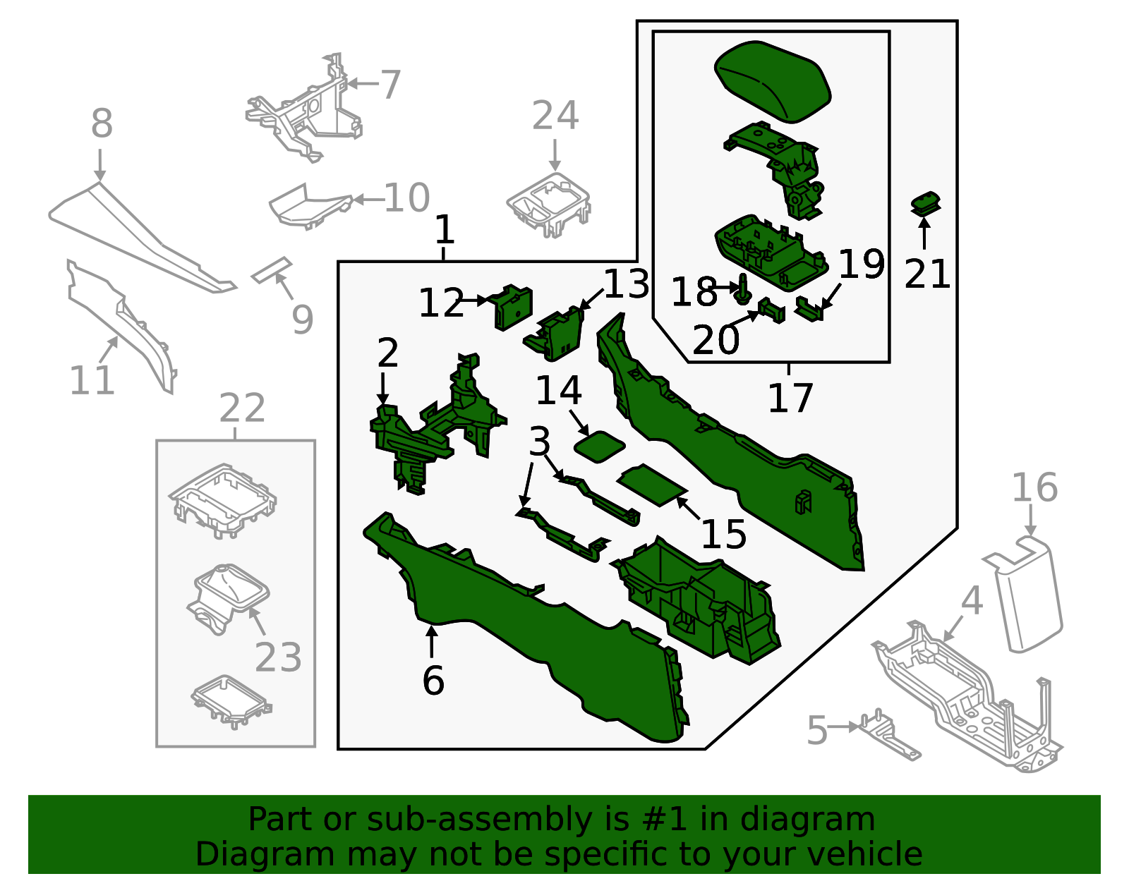 2019-2021 Mazda CX-3 Center Console DH4E-64-420D-02 | OEM Parts Online