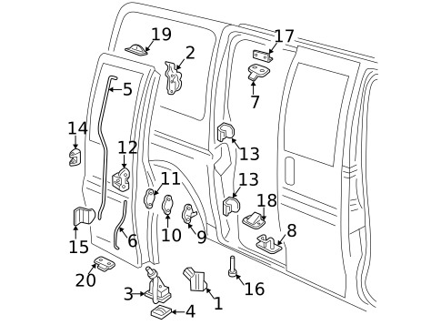 Rear Door for 1998 Chevrolet Express 2500 #2