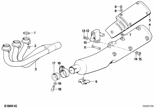 18121454290 - : Muffler for BMW-Motorrad Image