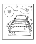 5161948AA - Mopar Accessories - Component Parts: Tonneau Clamp, Front for Ram: Dakota Image