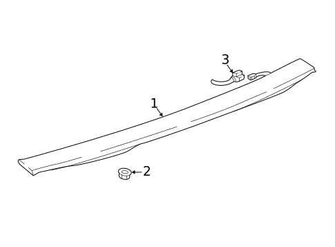 High Mounted Stop Lamp for 2017 Cadillac CT6 #0