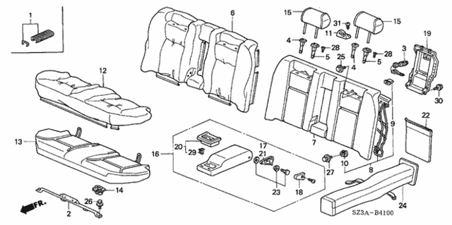 Rear Seat for 2004 Acura RL #0