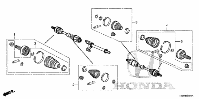 Front Driveshaft Set Short Parts for 2014 Honda Accord #0