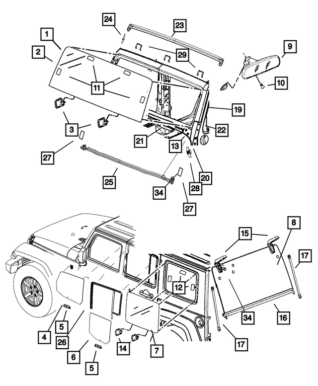 5182378AD - Glass: Windshield for Mopar Image