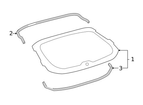 Glass - Lift Gate for 2008 Lexus RX400h #0