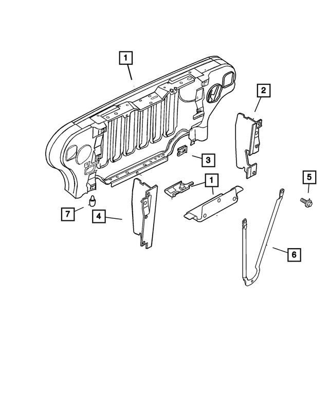 55174594AG - Cooling: Radiator Closure Panel for Mopar Image