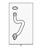 4E145735AC - Engine: Oil Return Tube for Volkswagen: Golf, Golf SportWagen, Jetta Image