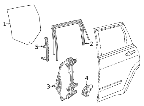 Glass - Rear Door for 2015 Jeep Cherokee #0