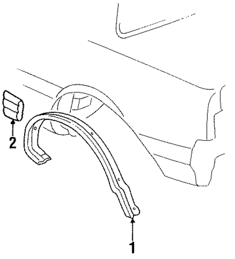 Exterior Trim - Quarter Panel for 1988 Buick Skylark #1