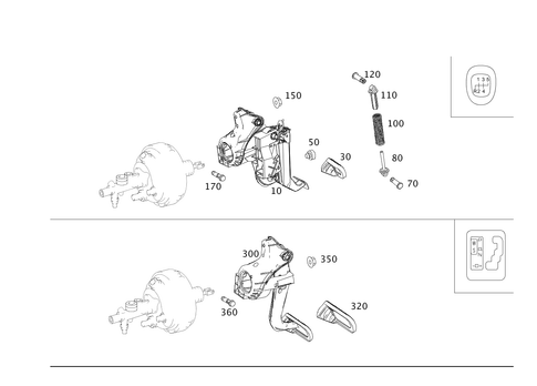 Pedal Assembly with Bearing for 2016 Mercedes-Benz E550 #0