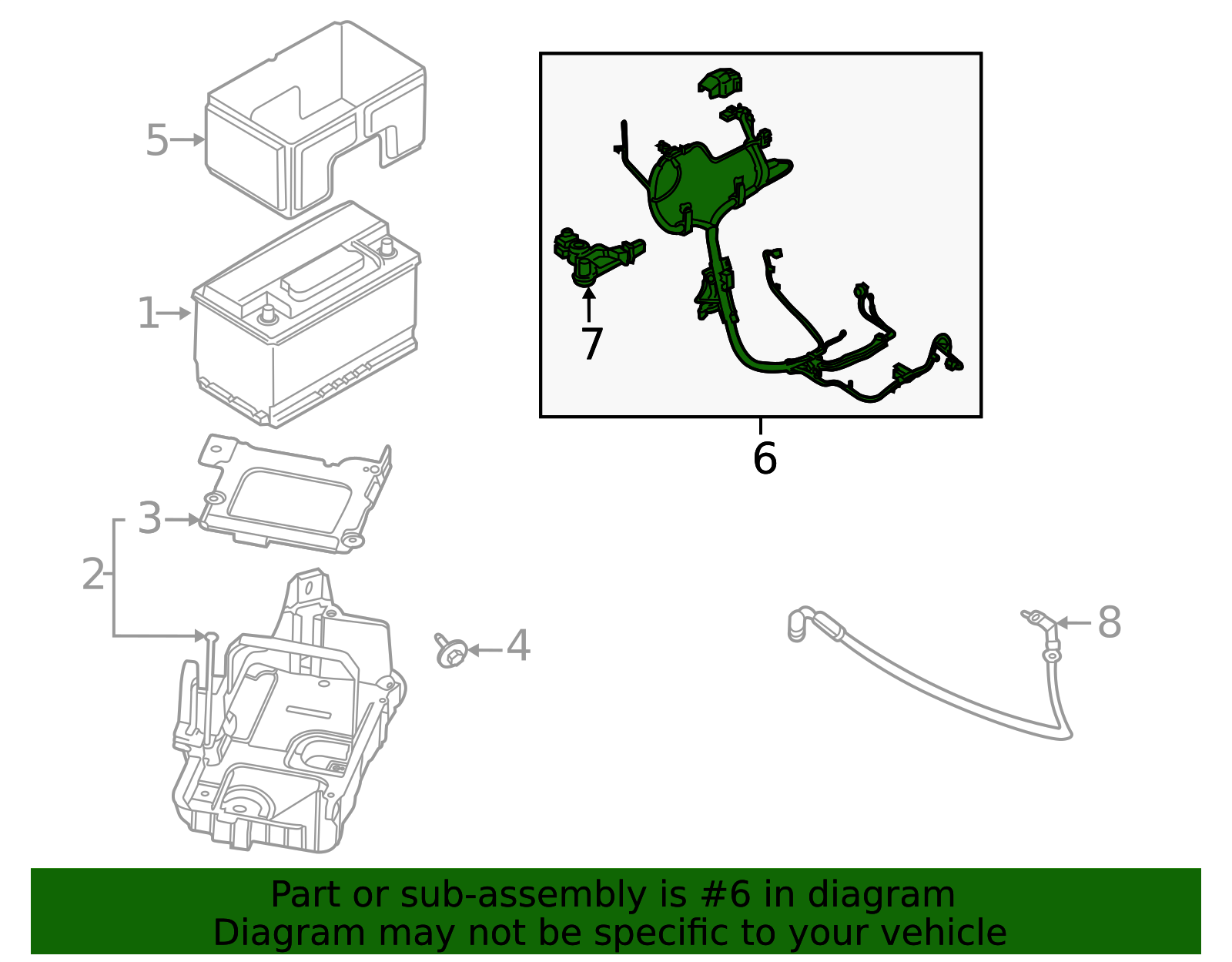 WC-95745 - Motorcraft™ Battery Cable Harness | My Ford Parts - View #8
