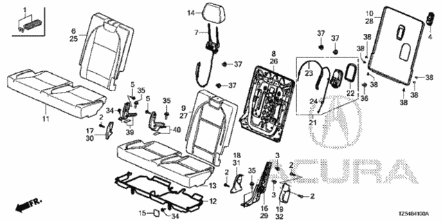 Rear Seat for 2014 Acura MDX #0