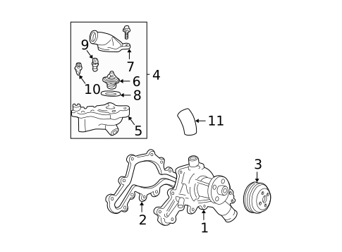 Water Pump & Related Components for 2003 Ford Explorer Sport Trac #0
