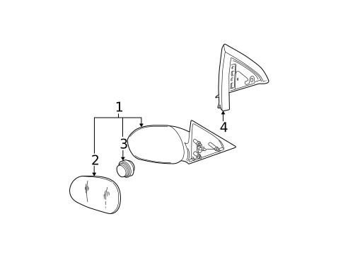 Outside Mirrors for 2001 Ford Mustang #0