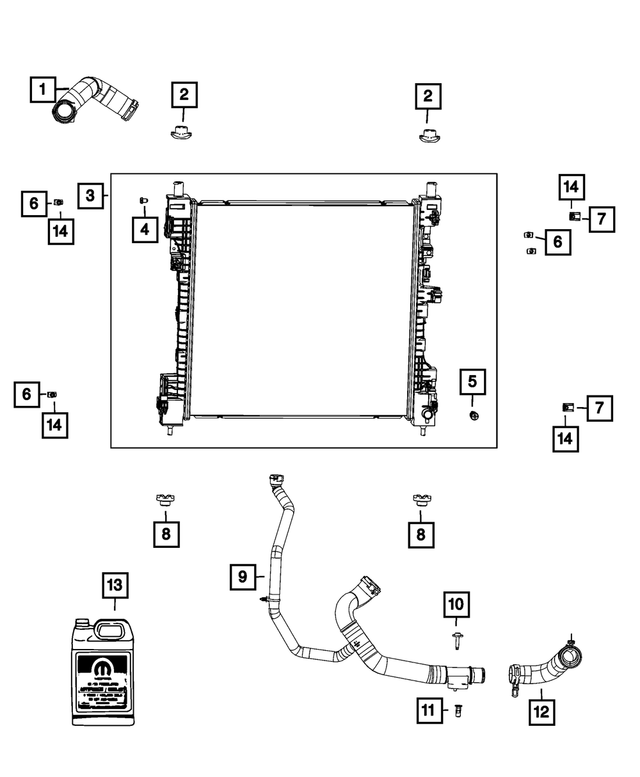 6509551AA - Cooling: Nut/rivet for Jeep: Grand Cherokee, Grand Cherokee L Image