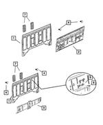 55359693AA - Body Sheet Metal Except Doors: Cab Back Panel for Mopar Image
