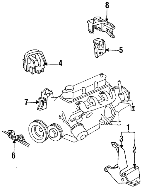 Engine & Trans Mounting for 1990 Chrysler New Yorker #0