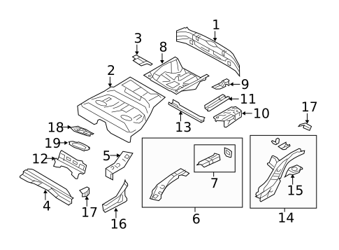 Rear Body for 2008 Subaru Impreza #0