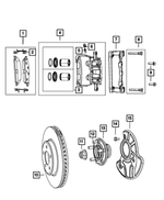 R5137670AC - Brakes: Disc Brake Caliper Assembly, Remanufactured, Left for Chrysler: 200, 300 | Dodge: Avenger, Charger, Magnum Image