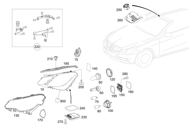 207820486164 - Electrical System: Lamp Unit for Mercedes-Benz Image image