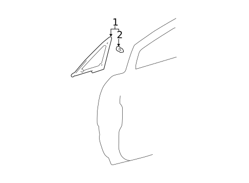 Side Glass for 2001 Lexus RX300 #0