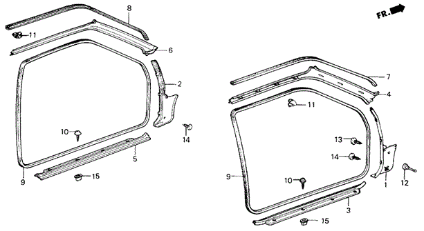 Door Trim 3DR for 1985 Honda Civic #0