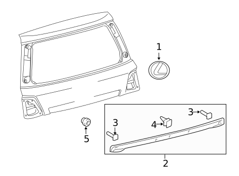 Exterior Trim - Lift Gate for 2013 Lexus LX570 #0