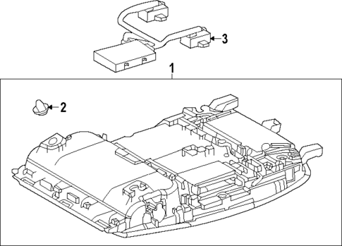Overhead Console for 2023 Lexus RX500h #1