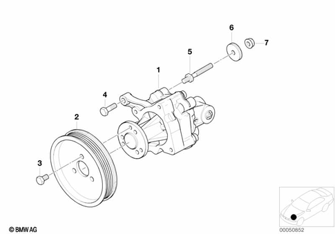 Power Steering Pump for 2000 BMW X5 4.4i #0