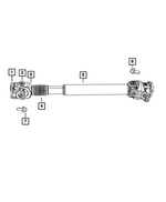 2AMD7351AA - Front Axle; American Axle 235 MM Single Rear Wheel; Differential and Drive Line: U-joint Kit, Value Line for Mopar Image